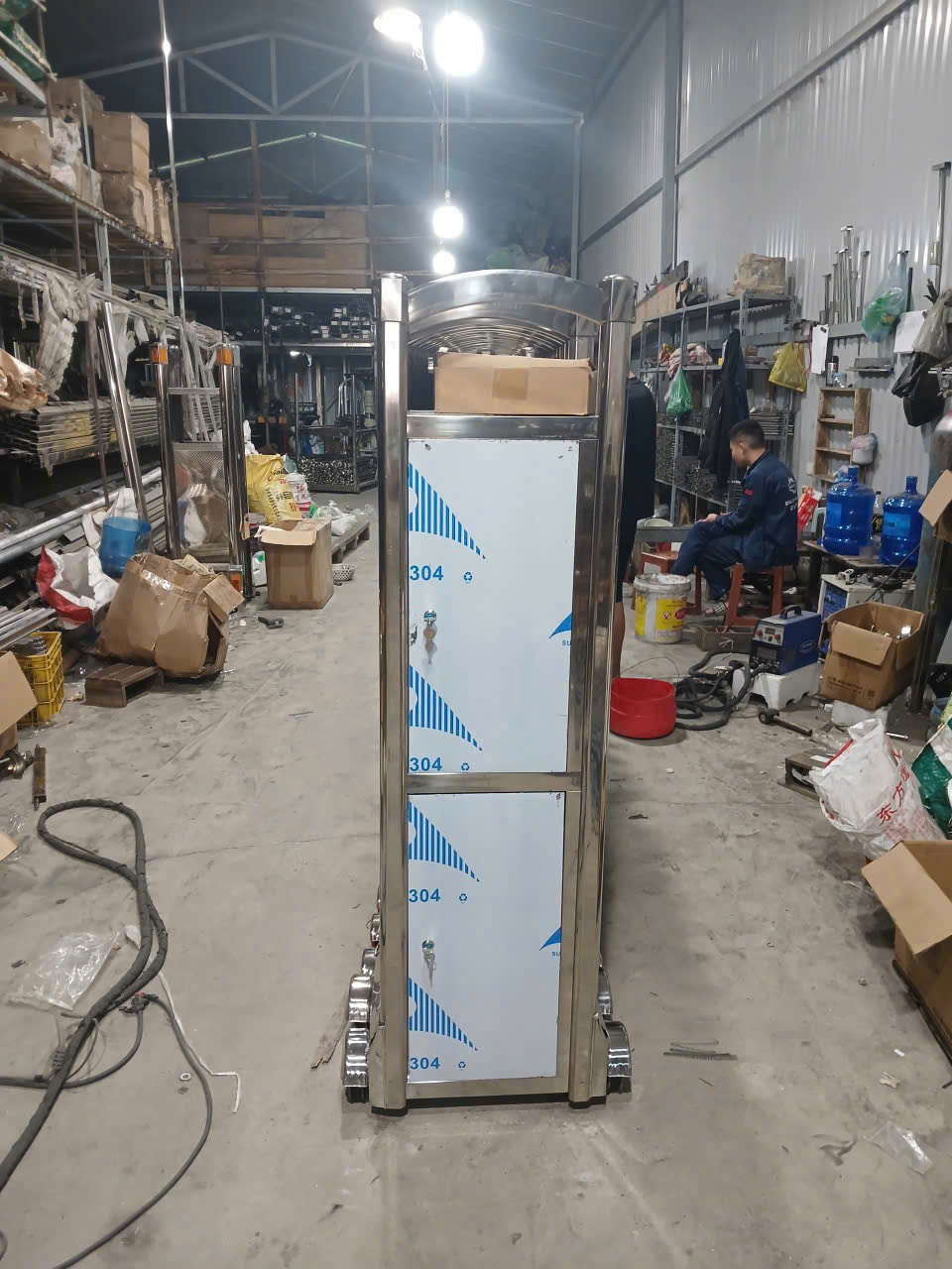 cổng xếp inox nam định 